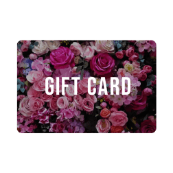 Gift card with a pink floral background
