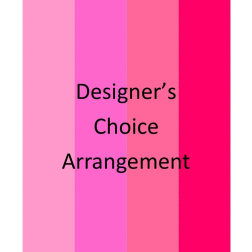 Pink designer's choice arrangement graphic with vertical color bands