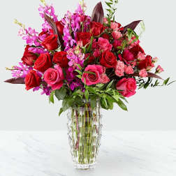 Heart's Wishes™ Luxury Bouquet by Interflora™- VASE INCLUDED