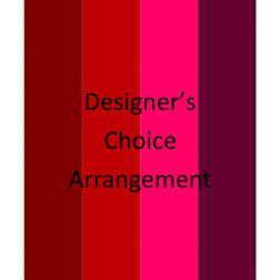 Designer’s choice arrangement sign with four vertical color bands
