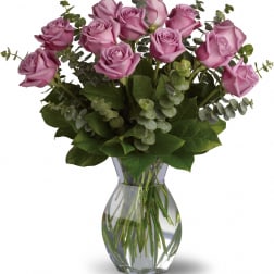 Lavender Wishes - Dozen Premium Lavender Roses