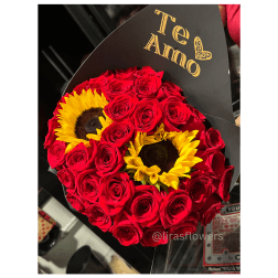 Roses and Sunflowers