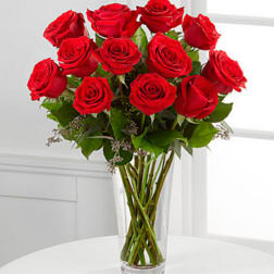 The Long Stem Red Rose Bouquet by FTD® - VASE INCLUDED