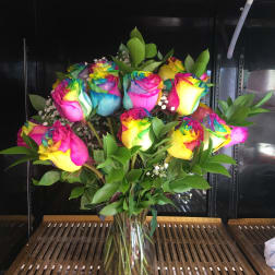 Tie-dye Rose Arrangement
