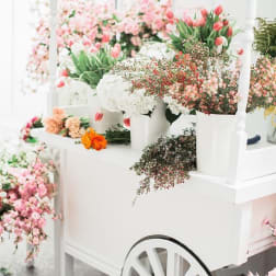 Flower Bar Cart for your Bridal or Baby Shower