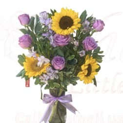 Lavender Rose & Sunflower mix Bouquet