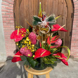new year tropical arrangement