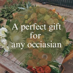 Large mixed bouquet with white and orange flowers