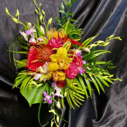 Tropical Unstructured Clutch Bridal