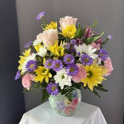 Frazier's Version Watercolor Garden Bouquet