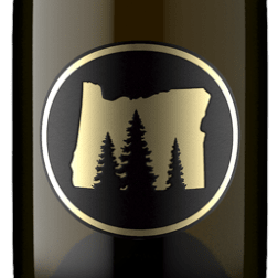 Black candle with a gold state-and-trees emblem