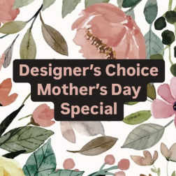 Mother's Day special graphic with watercolor flowers and leaves
