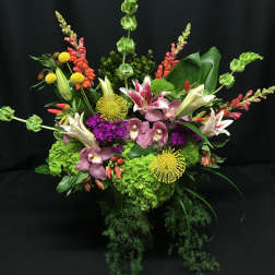Extra Large Display of Orchids, Protea and Stargazer Lilies