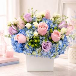 Blush & Blue Garden Elegance