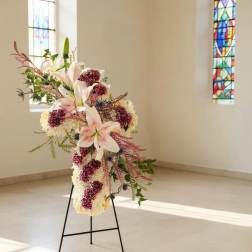 Graceful Remembrance Floral Cross