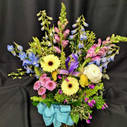 Spring jar of flowers