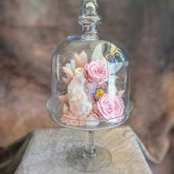 Octavia- A Preseved Flower And Crystal Arrangement