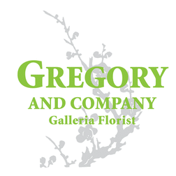 Green florist logo with gray floral branch graphic