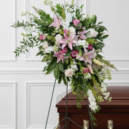Pink and White Crescent Easel