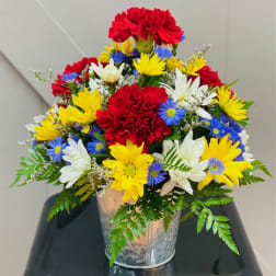 Bucket of flowers