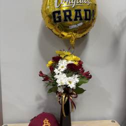 Grad Flowers & Hat Combo