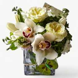 Best Seller Elegant White Rose & Orchid Bouquet | Haddonfield Delivery