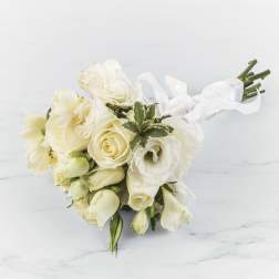 White Rose Prom Bouquet