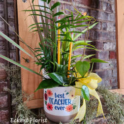 Eckert Florist's Best Teacher Cache Planter