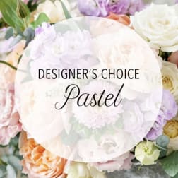 Pastel flower bouquet with roses and hydrangeas