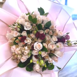 Luxury Cream & Blush Rose Bouquet