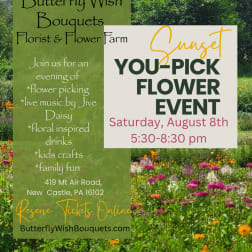 Sunset You-Pick Event Saturday Aug 8th, 2026