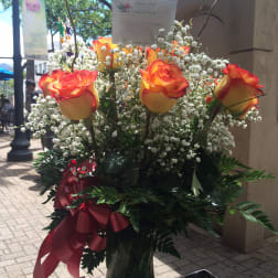 Dozen Roses Bouquet in Vase BV07501