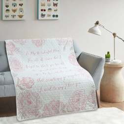 Wonderful Mom Quilted Throw