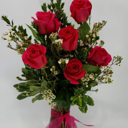 Pink Roses By Six