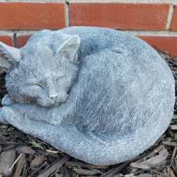 CURLED CAT STATUE
