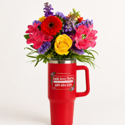 Crimson Celebration™ Tumbler Bouquet