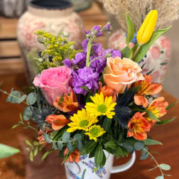 Large Tea Cup of Flowers