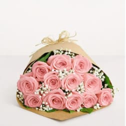 Premium Long Stem Pink Rose Bouquet