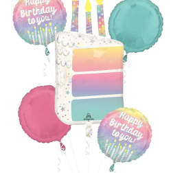 Pearlized Birthday Balloon Bouquet
