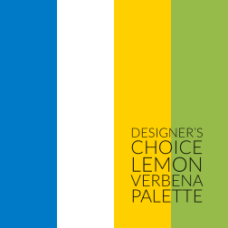 Graphic with blue, white, yellow, and green vertical bands and text