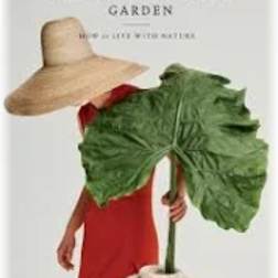 Book cover with a woman in a red dress and a large green leaf hat