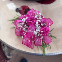 Pink Spray Rose Corsage