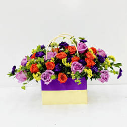 Vivid Blooms in a Bag