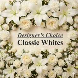 Classic Whites Designer's Choice Vased Arrangement