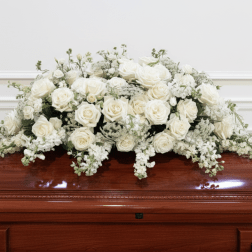 White Casket Cover