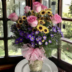 Asters, Daisies and Roses by Petals