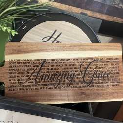 Amazing Grace Wood Board