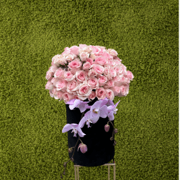 Rose box arrangment