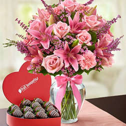 Expressions of Pink with chocolates