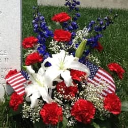 PATRIOTIC BASKET ARRANGMENT [TT-ANC19]